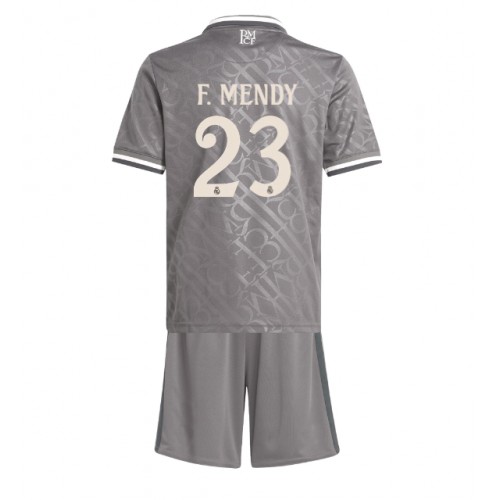 Fotballdrakt Barn Real Madrid Ferland Mendy #23 Tredjedraktsett 2024-25 Kortermet (+ Korte bukser)